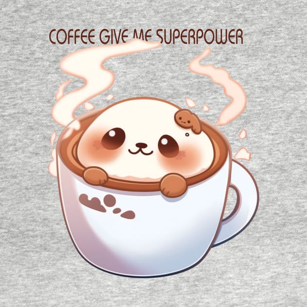 Cute Coffee give me superpower for dog lovers by Polyshirt